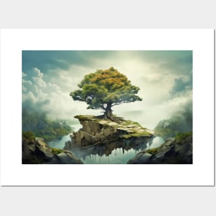 Ancient Tree Of Life Peaceful Nature Fantasy World Harmony Imagination Posters and Art